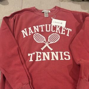 Firstport Red Nantucket Tennis Sweatshirt